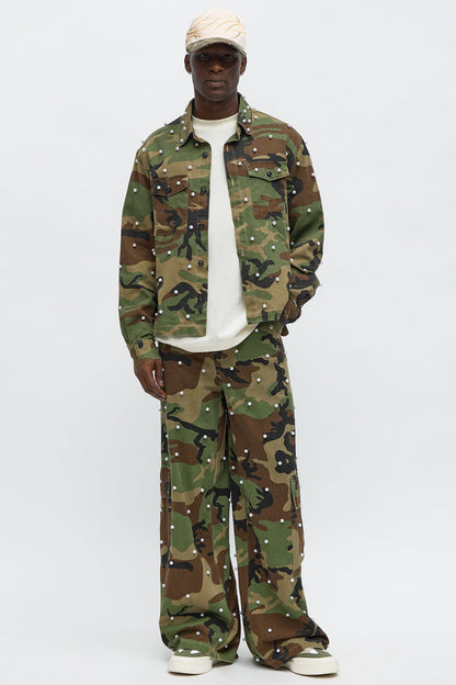 Pearl Wildin Camo Button Up Shirt - Camouflage