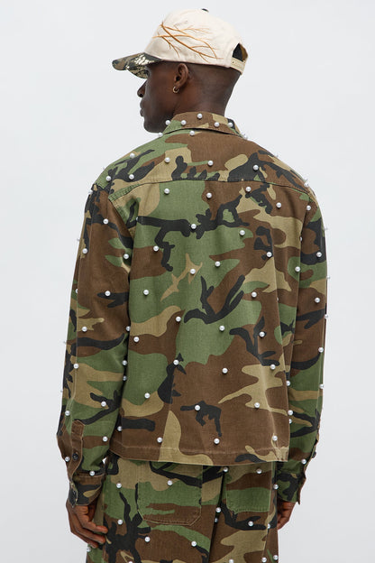 Pearl Wildin Camo Button Up Shirt - Camouflage