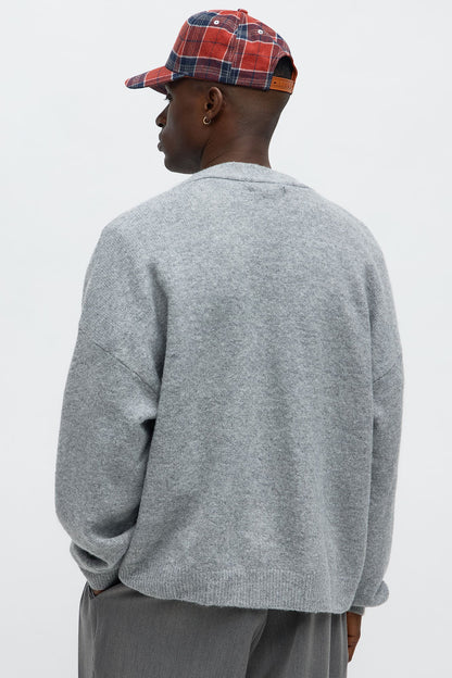 Cropped Harbor Ash Cardigan - Heather Grey