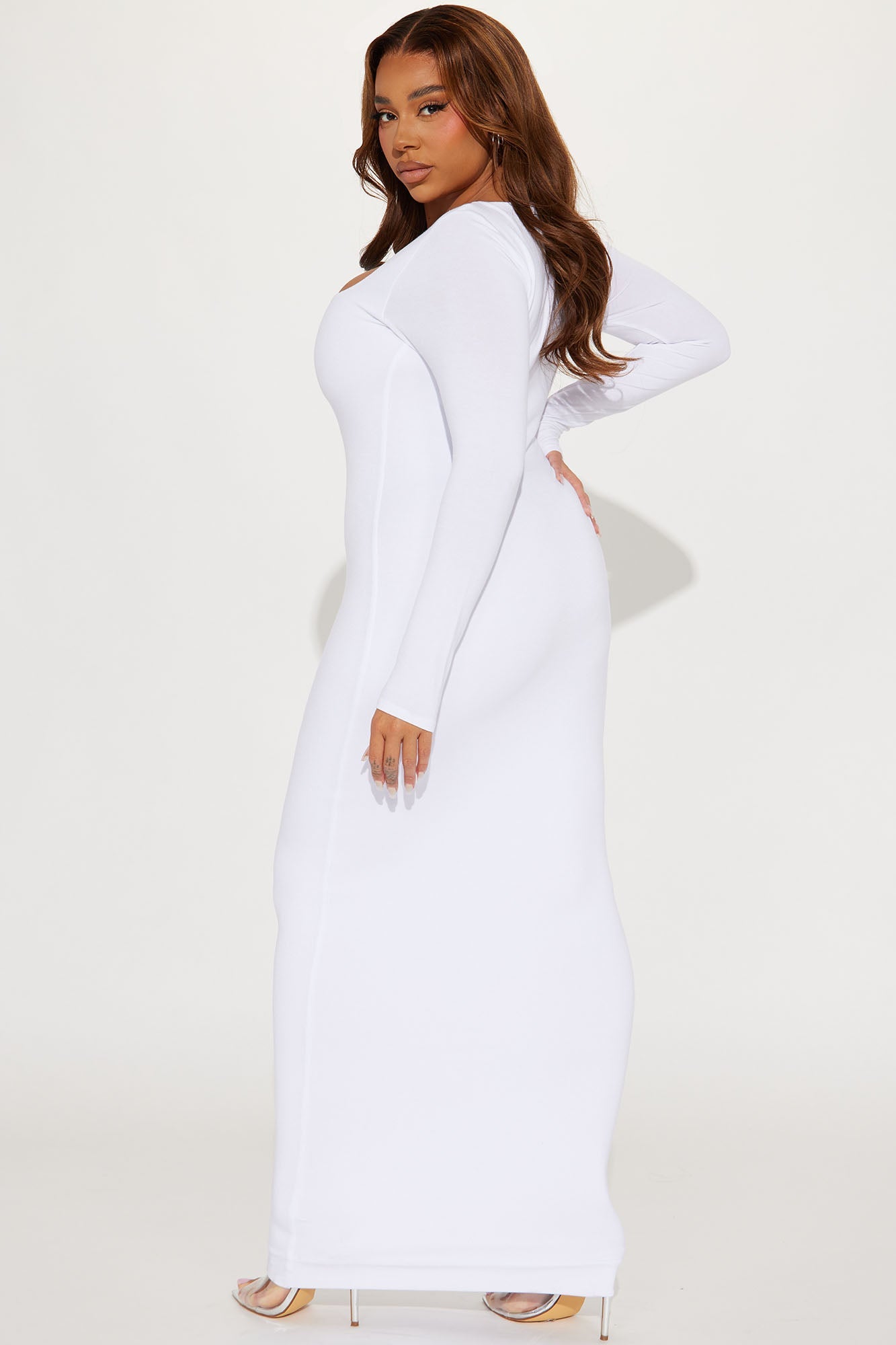 Athena Smooth Snatched Maxi Dress - White