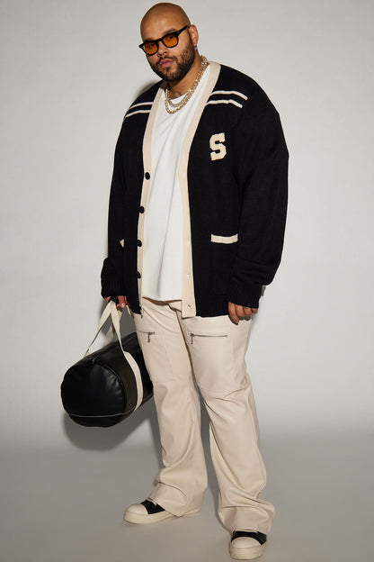 Go To Varsity Cardigan - Black/combo