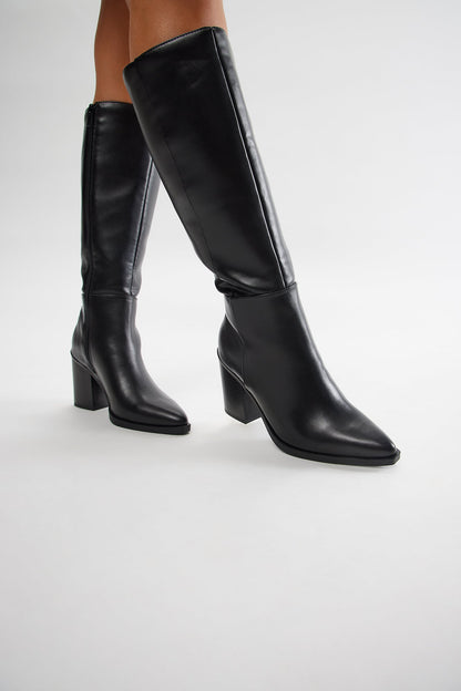 Preston Knee High Boots - Black