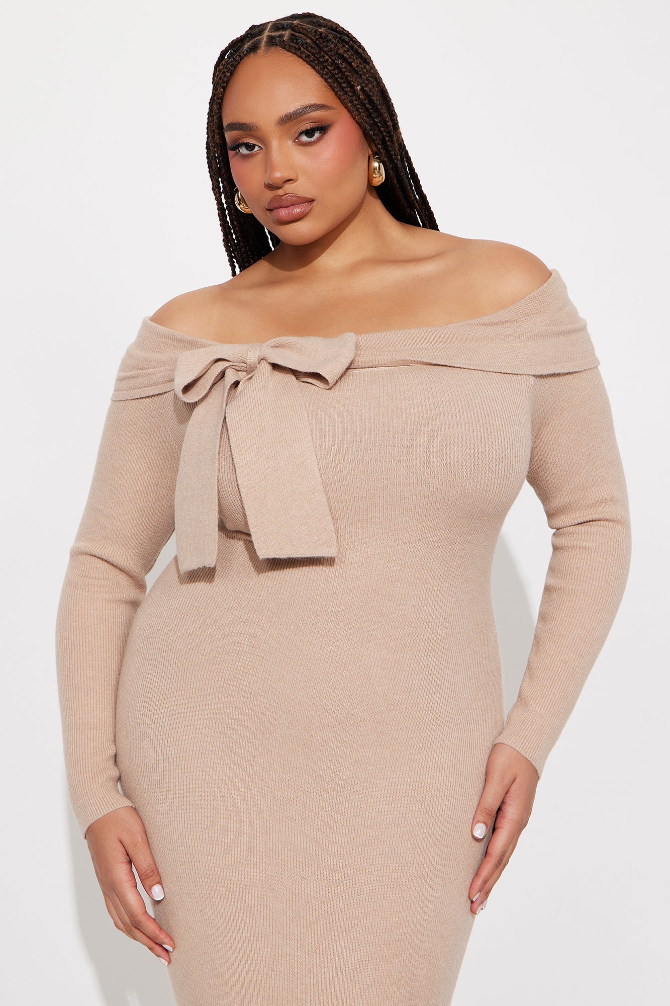 Fresh Spark Midi Dress - Mocha