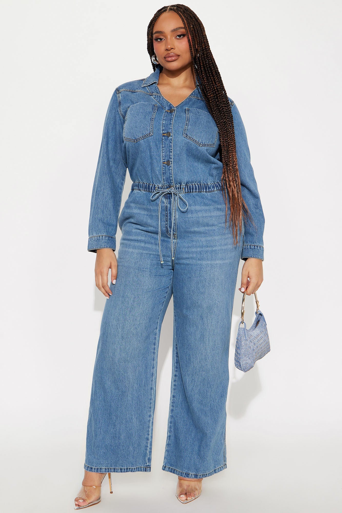 Charlie Denim Jumpsuit - Medium Wash