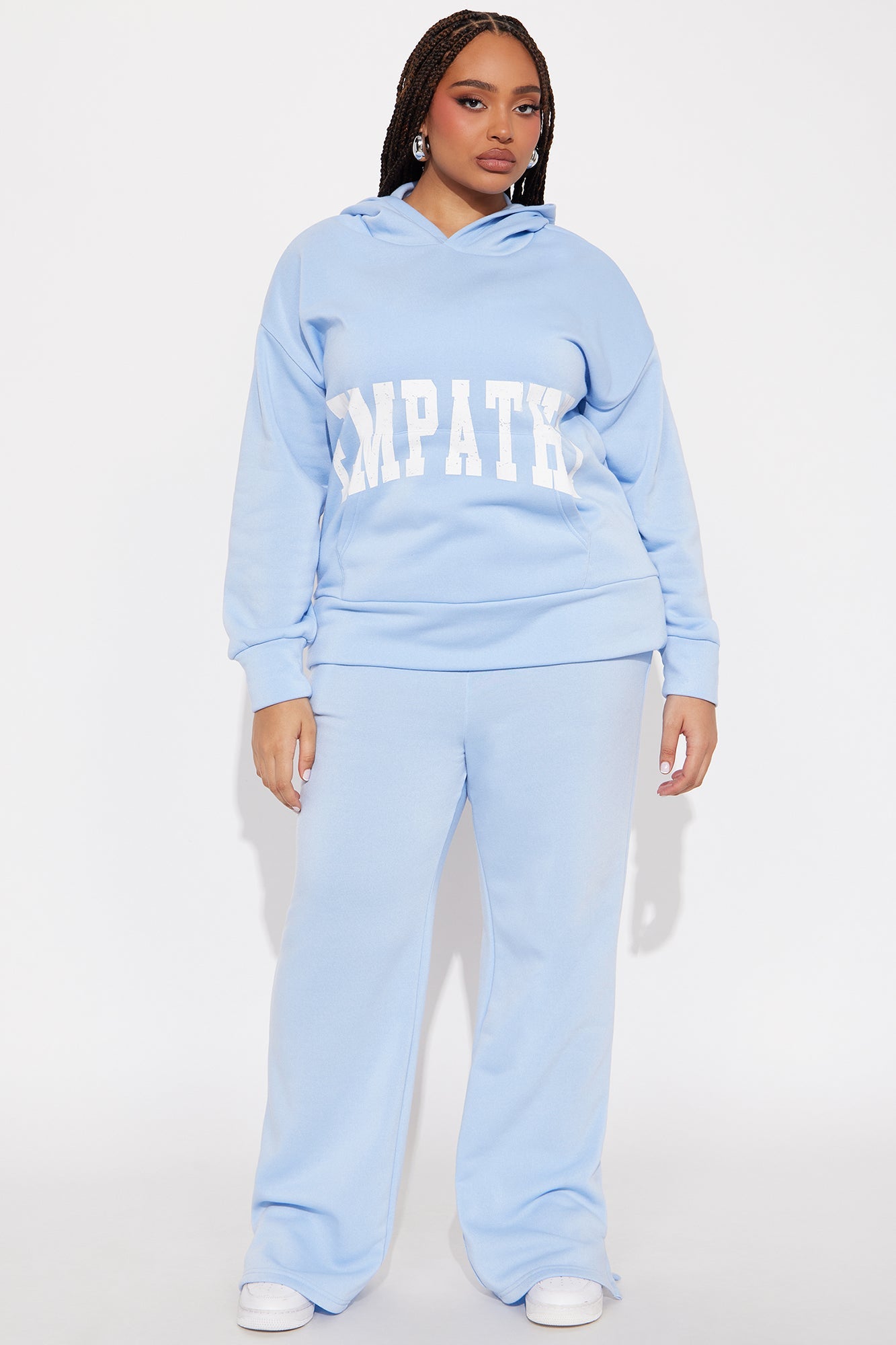 Setting Intentions Fleece Sweatsuit Set - Light Blue