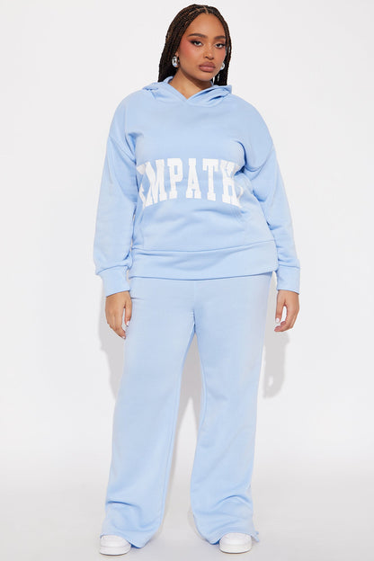 Setting Intentions Fleece Sweatsuit Set - Light Blue