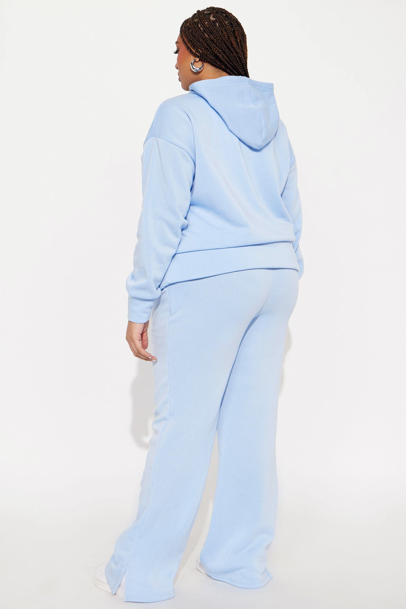 Setting Intentions Fleece Sweatsuit Set - Light Blue