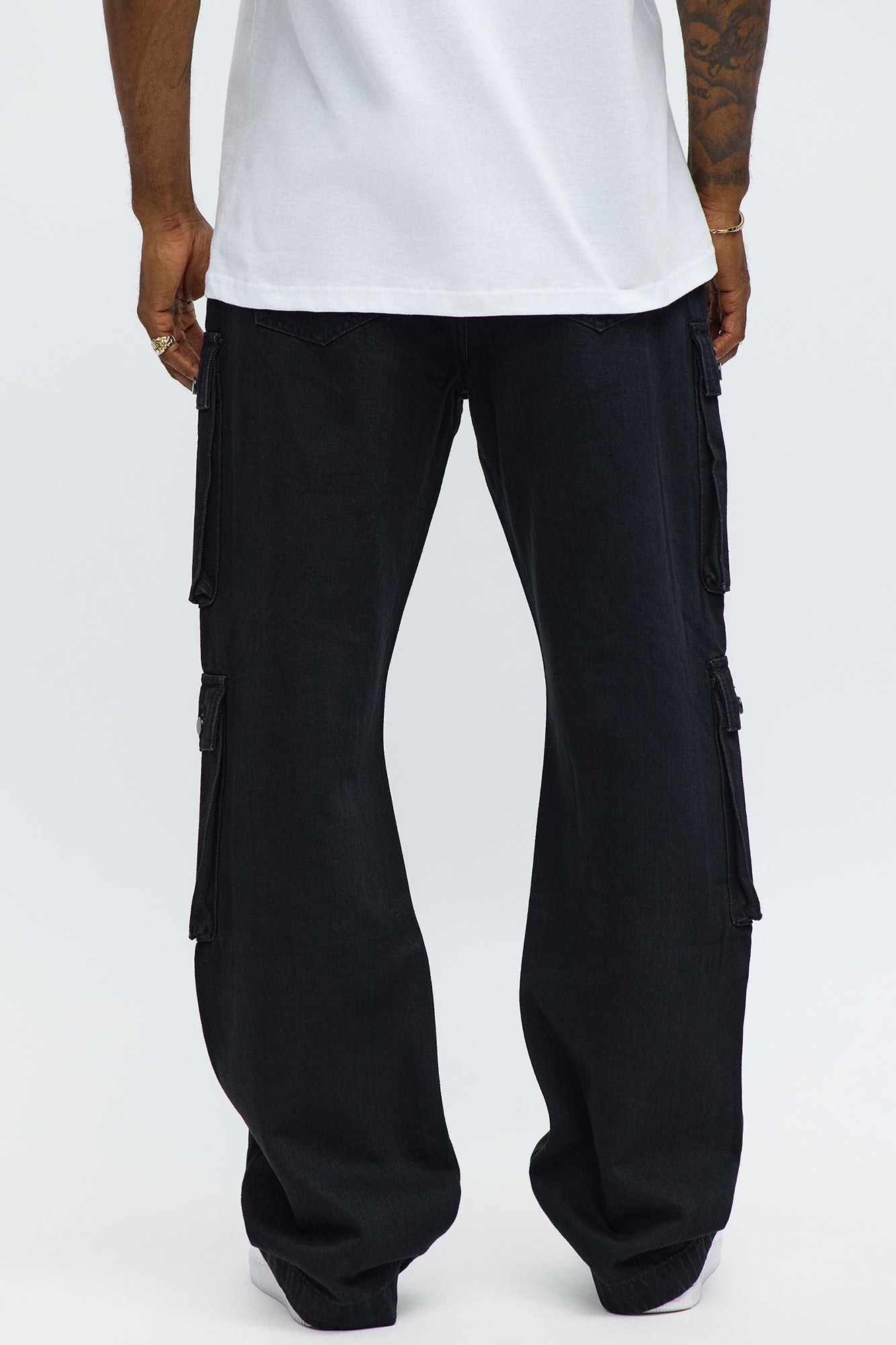 Tobias Carpenter Flare Jeans - Black