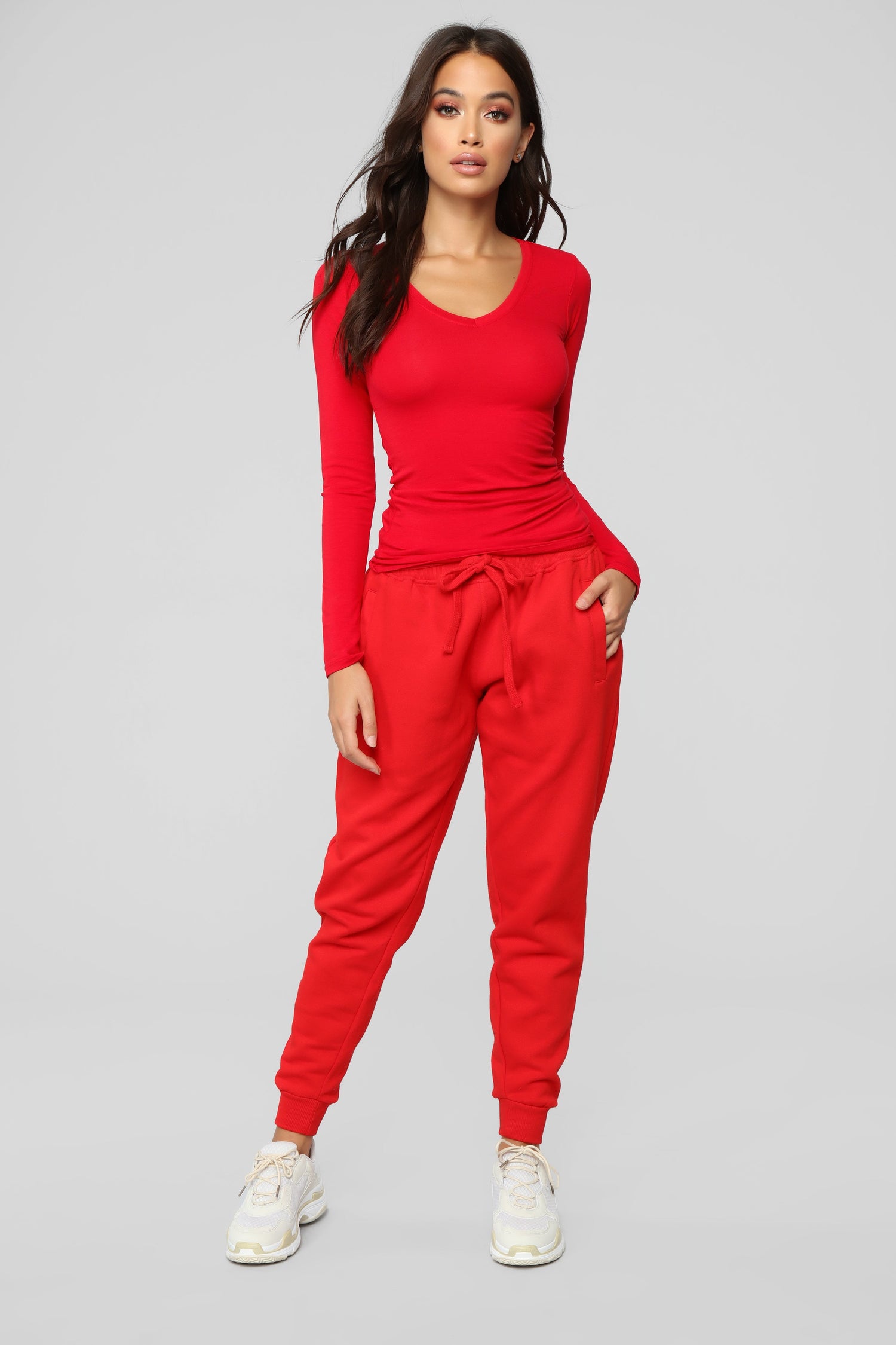 Your Everyday Long Sleeve Tee - Red