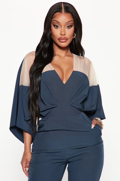 Weekend Feels Jumpsuit - Navy