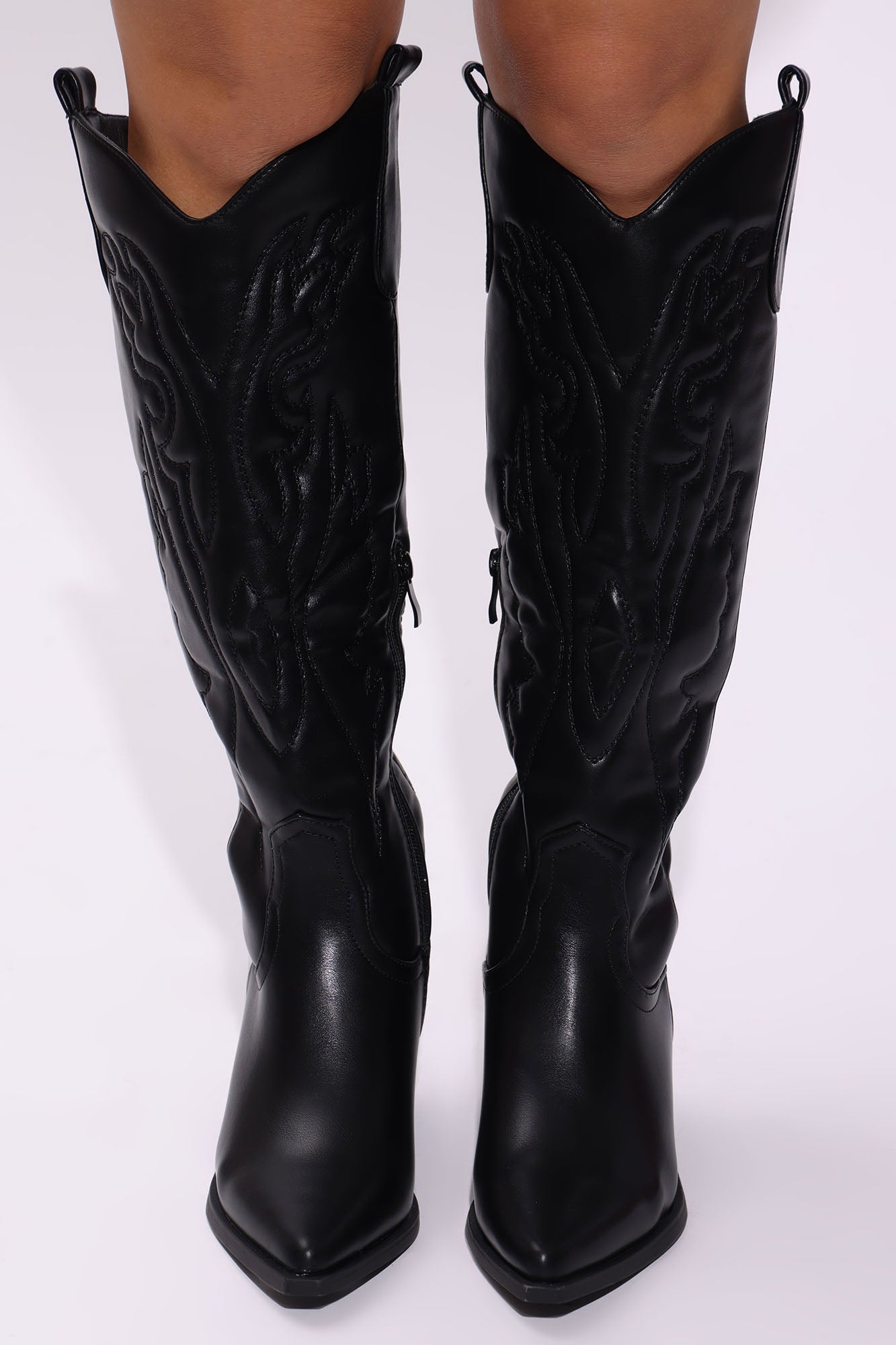 Wanna Know You Knee High Boots - Black