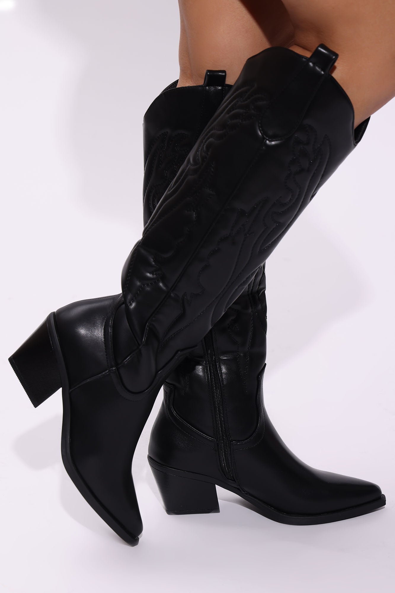 Wanna Know You Knee High Boots - Black