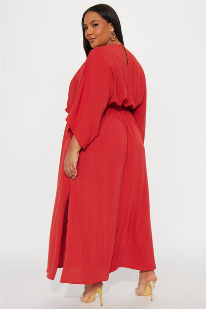 Tove Long Sleeve Maxi Dress - Rust