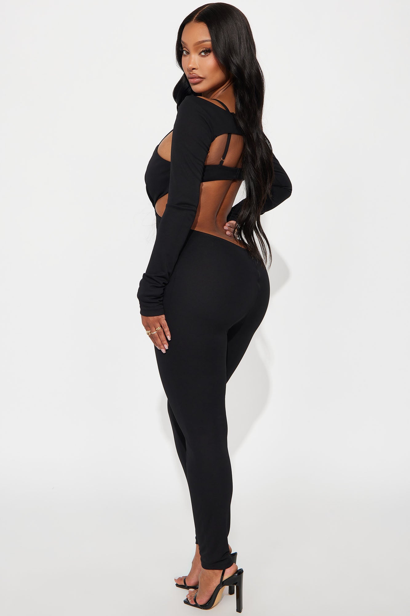 Night Owl 2 Piece Set Jumpsuit - Black