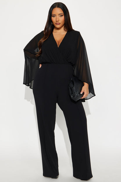 Amberlyn Wide Leg Jumpsuit - Black