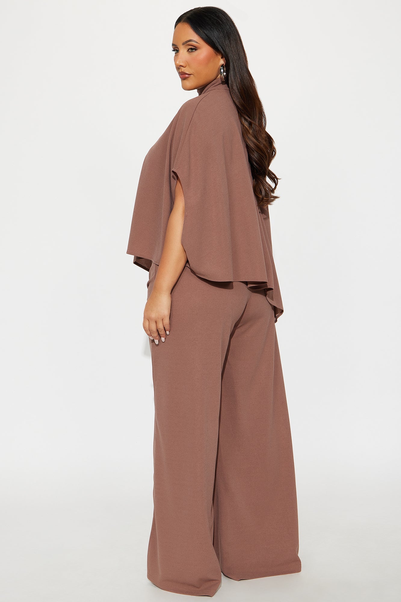 Diana Draped Pant Set - Mocha