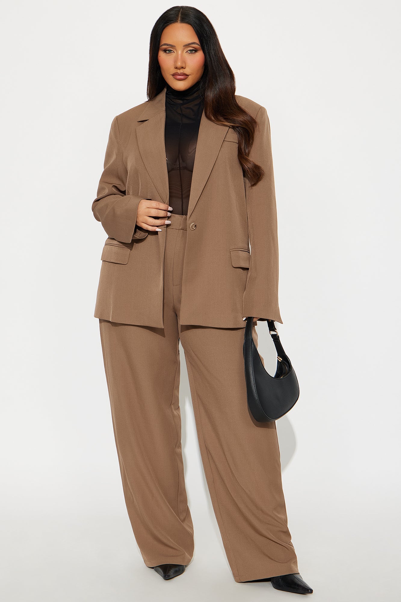 Close The Deal Fitted Blazer - Mocha
