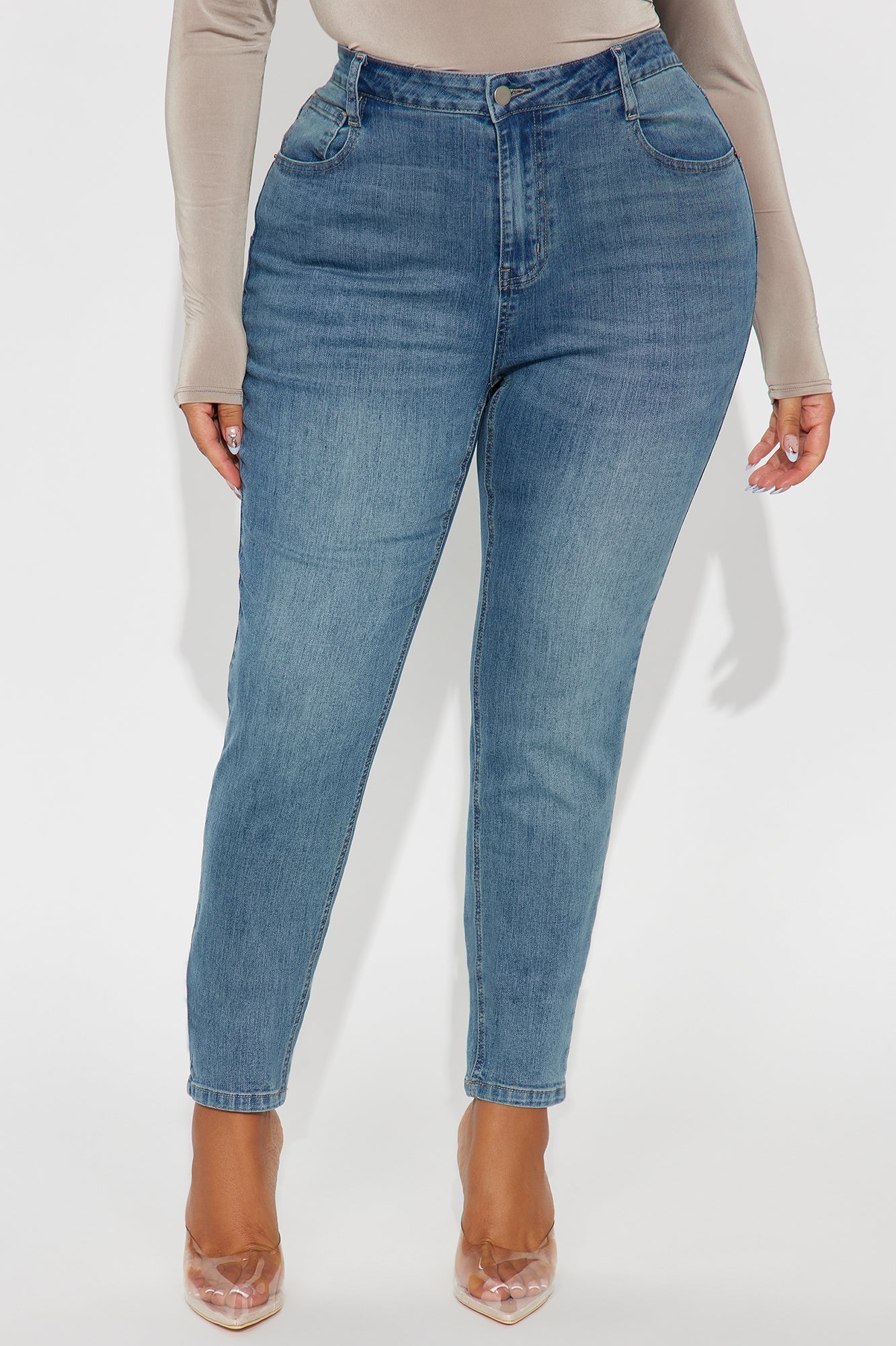 Maddy Mid Rise Sculpt Skinny Jeans - Vintage Wash