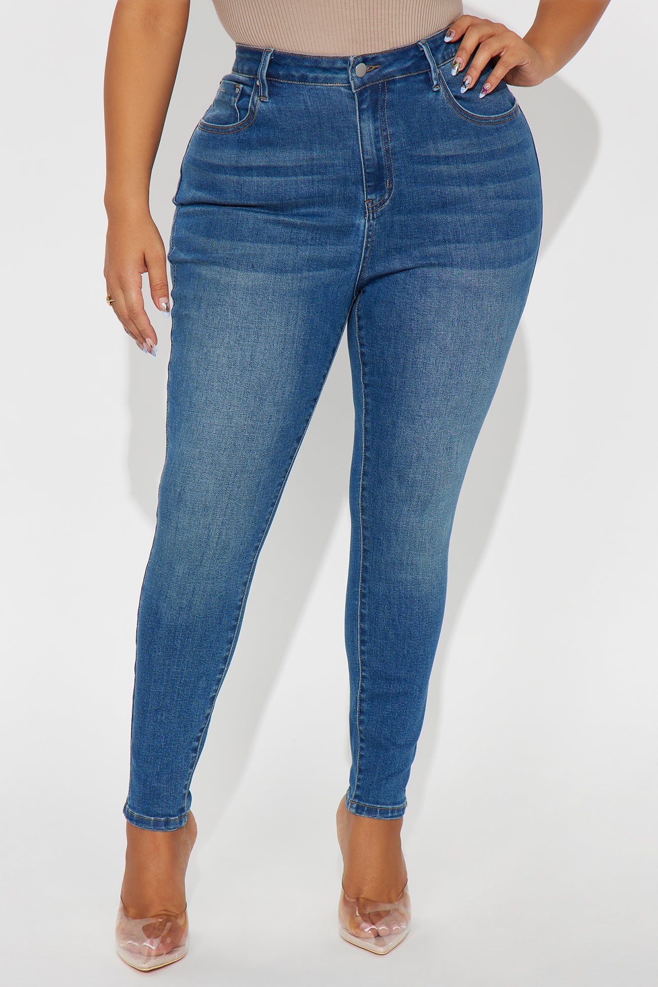 In Forme Ankle Skinny Jeans - Medium Wash