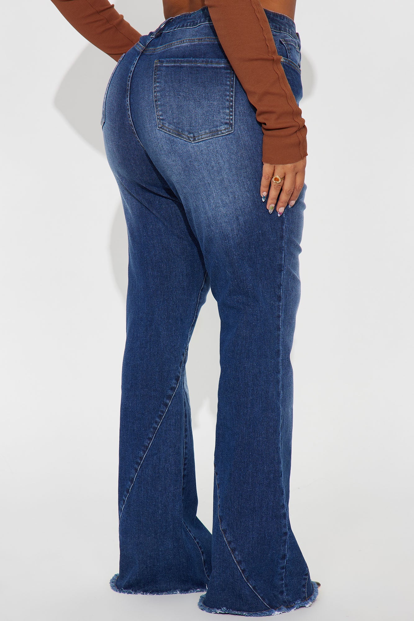 Terra Bella Low Rise Flare Jeans - Dark Wash