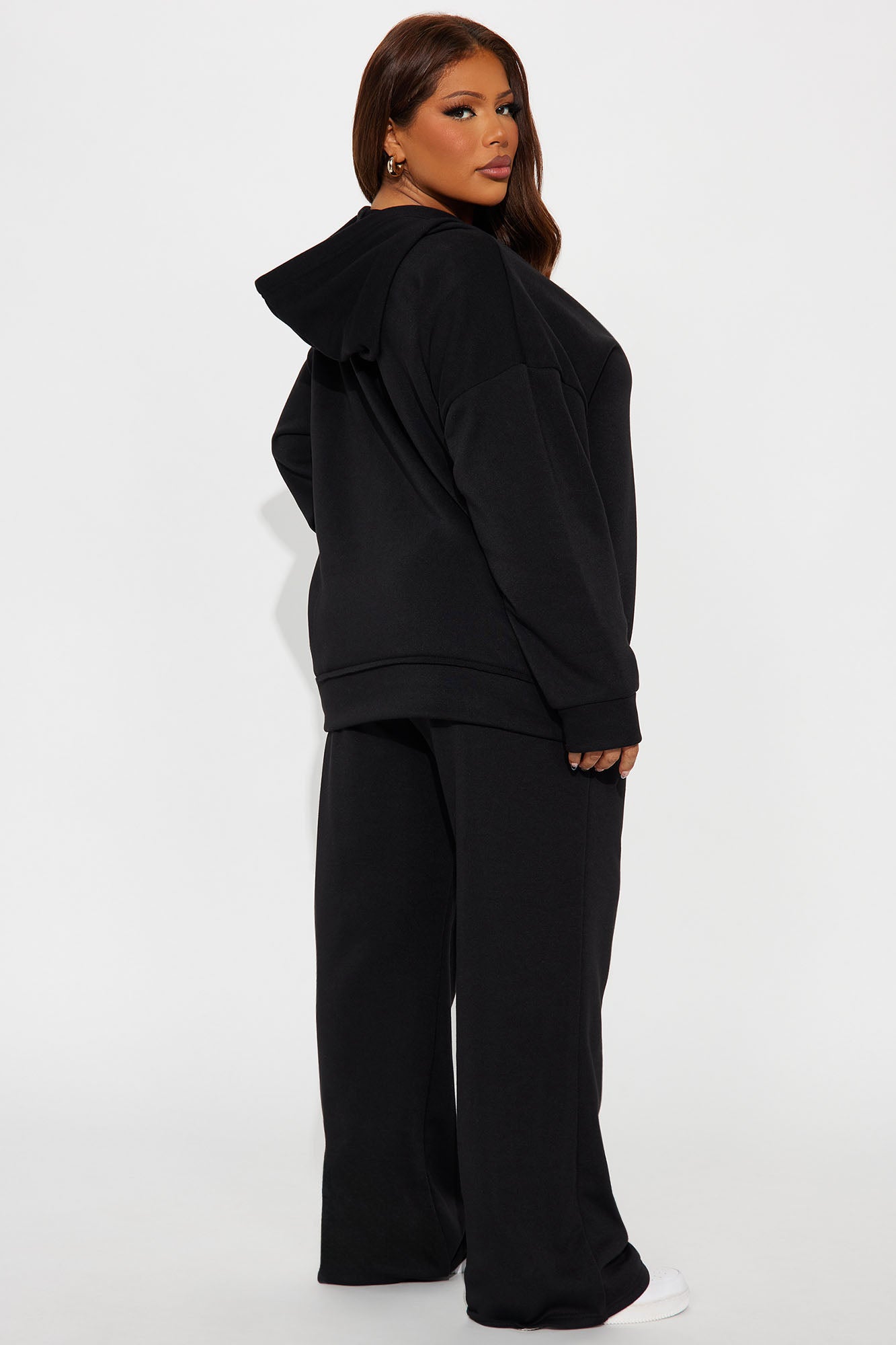 NY Oversized Fleece Pant Set - Black