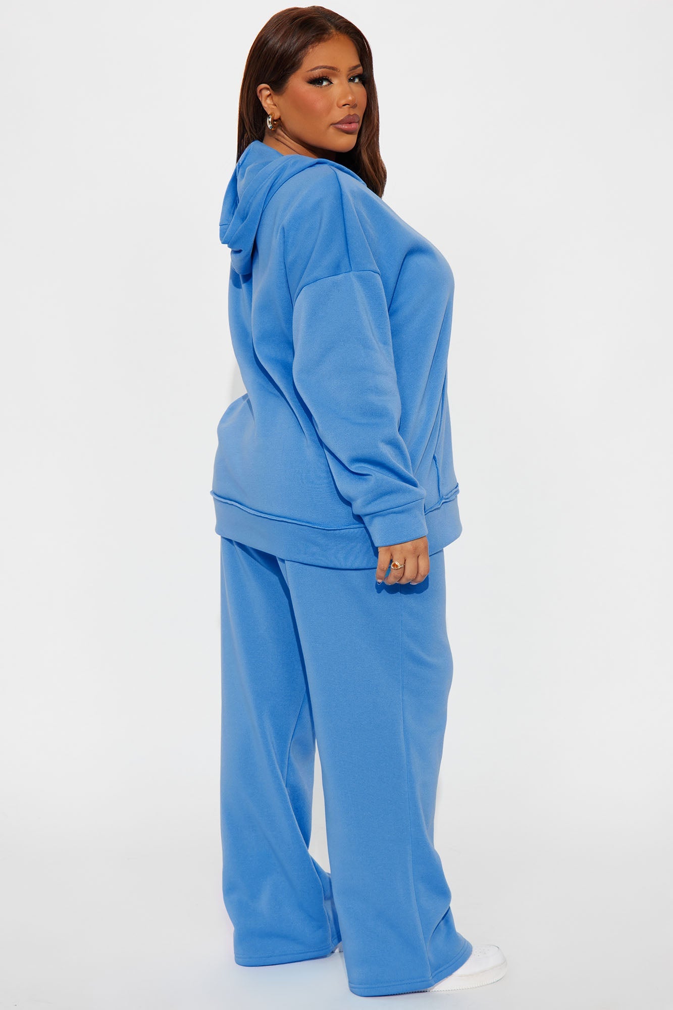 LA Oversized Fleece Pant Set - Blue