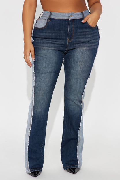 Inside Out Stretch Straight Leg Jeans - Dark Wash