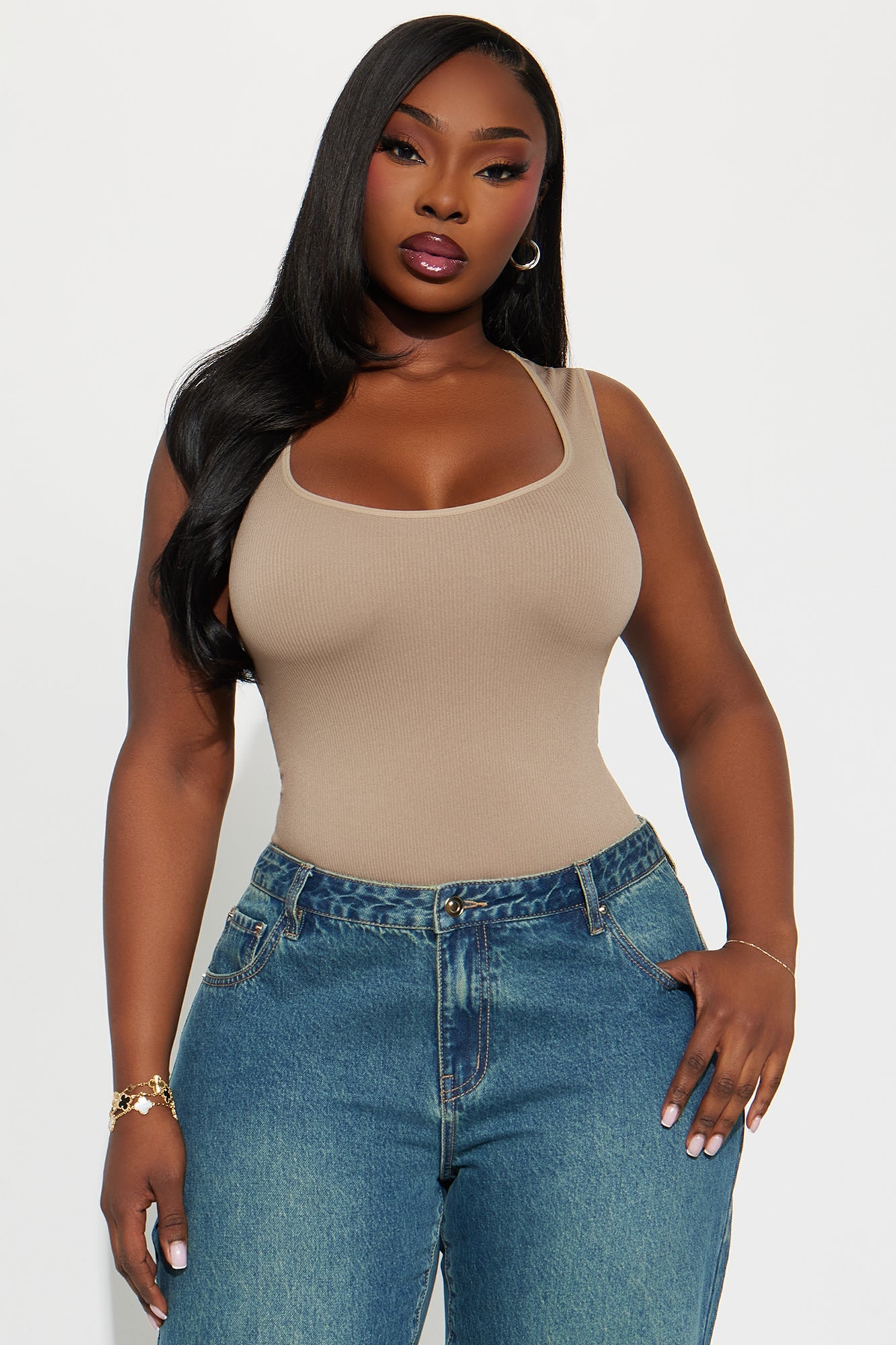 Cindy Seamless Bodysuit - Taupe