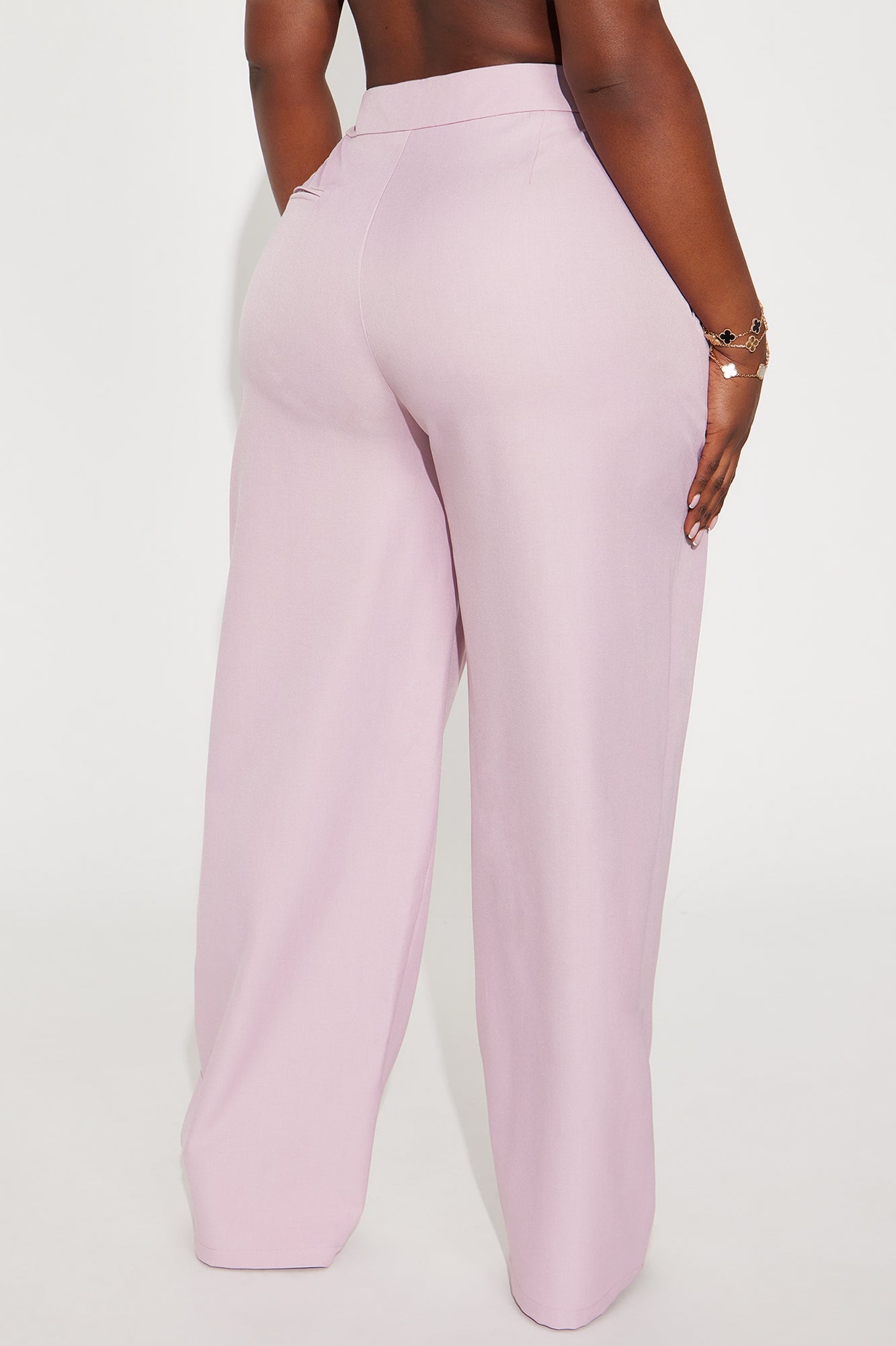 Close The Deal Wide Leg Trouser Pant 33″ - Pink