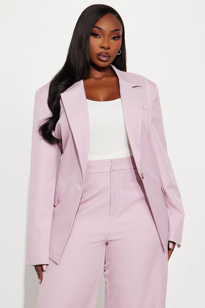Close The Deal Fitted Blazer - Pink