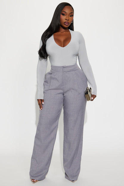 Rachel Straight Leg Trouser Pant 33″ - Grey