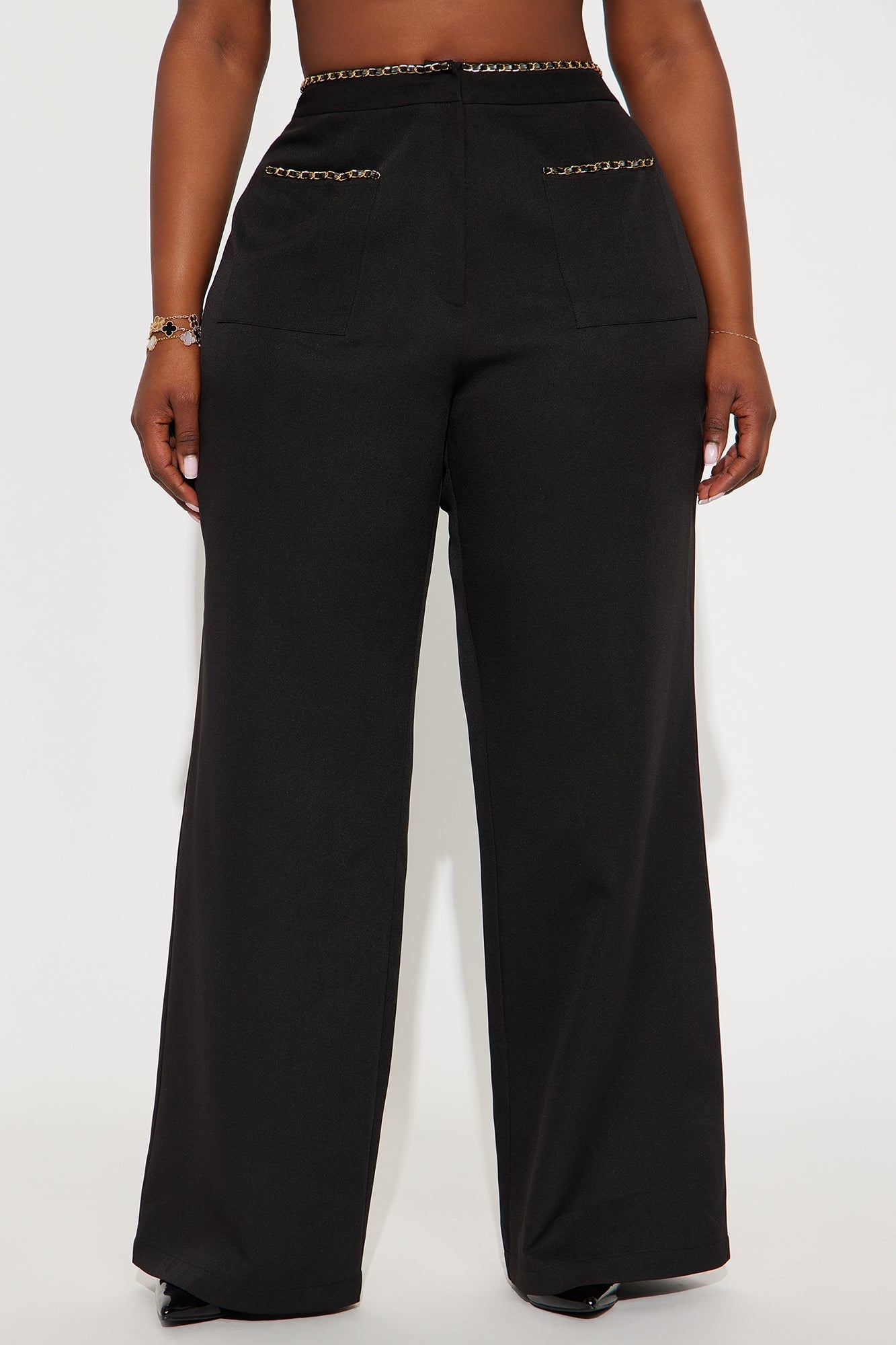 Sania Wide Leg Trouser Pant 33″ - Black