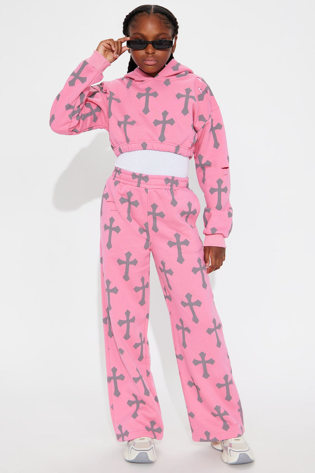 Mini Faith In Me Wide Leg Pants - Pink