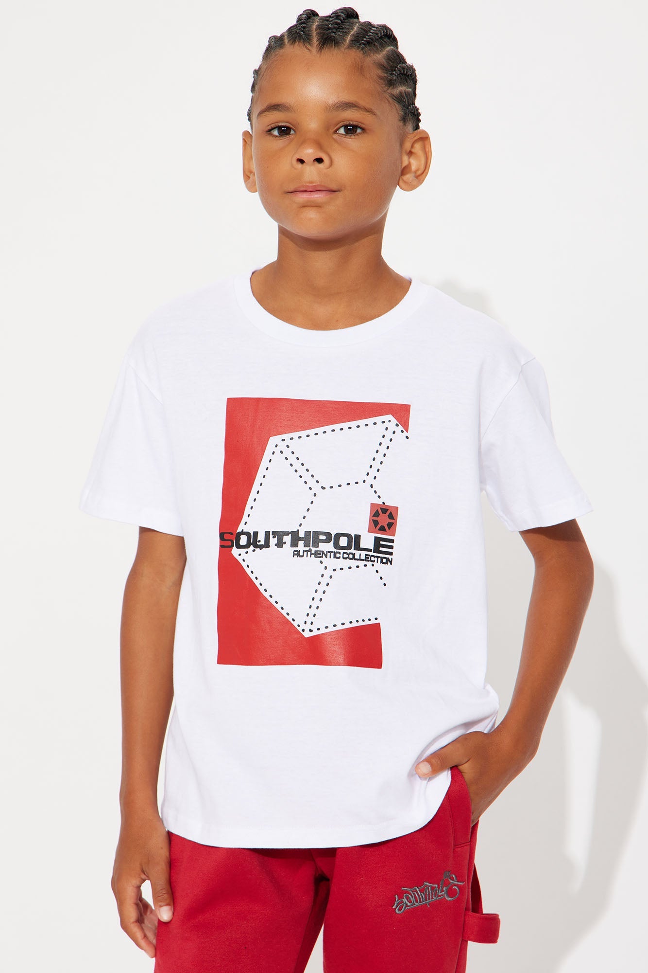 Mini Southpole Icon Short Sleeve Tee - White