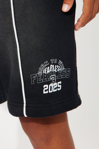 Mini Tyson Relaxed Just Go With It Shorts - Black Wash