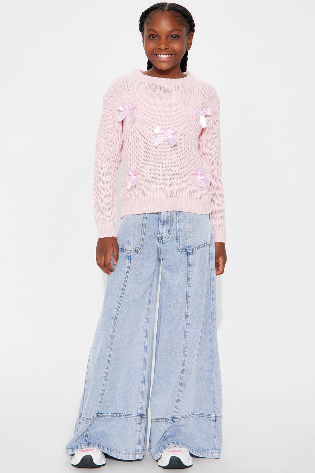 Mini Sunday Drapey Wide Leg Jeans - Light Wash