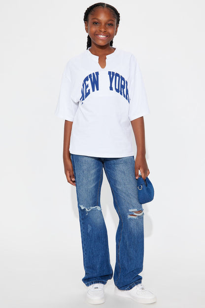Mini New York Girl T Shirt - White