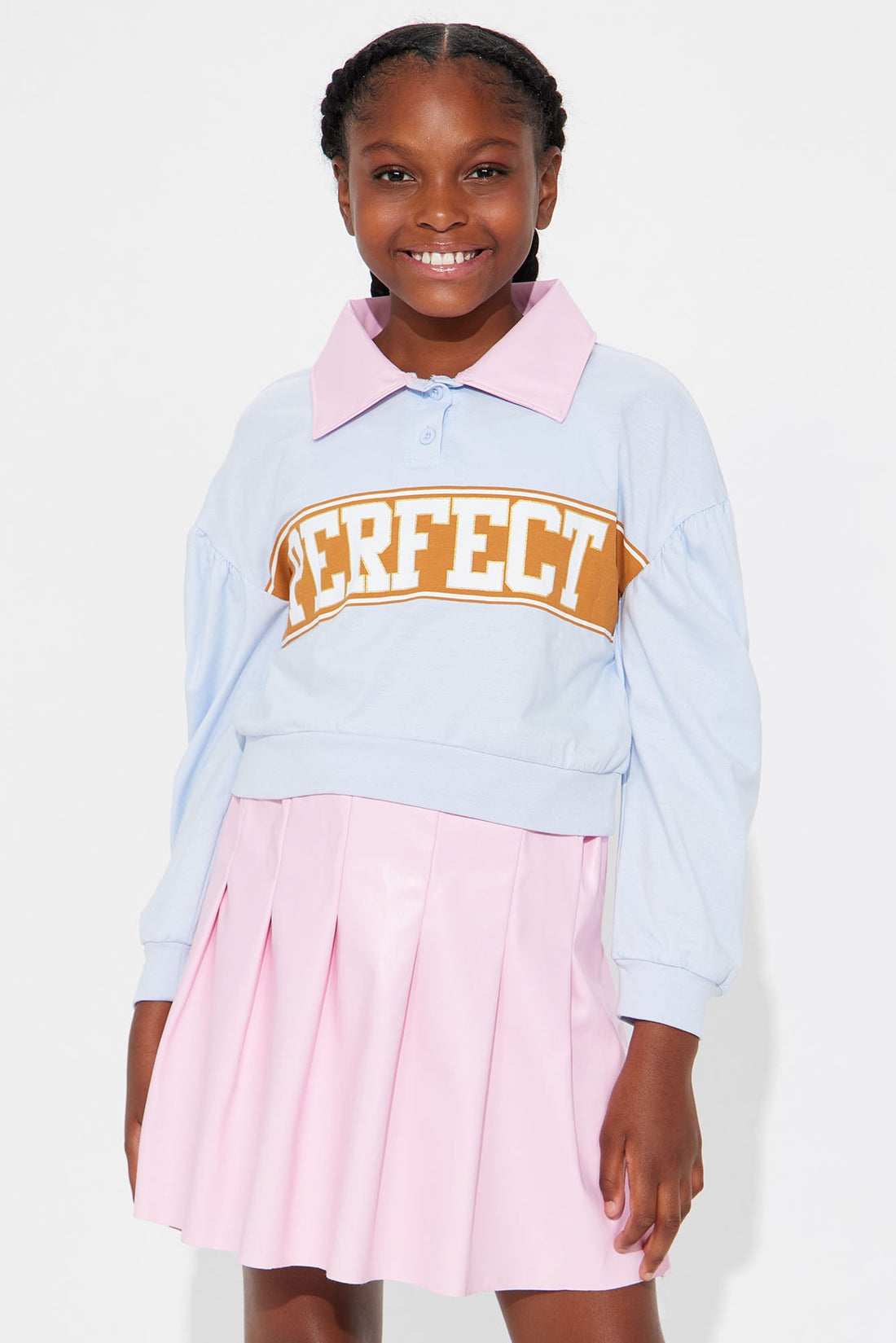 Mini Miss Perfect Skirt Set - Pink/combo