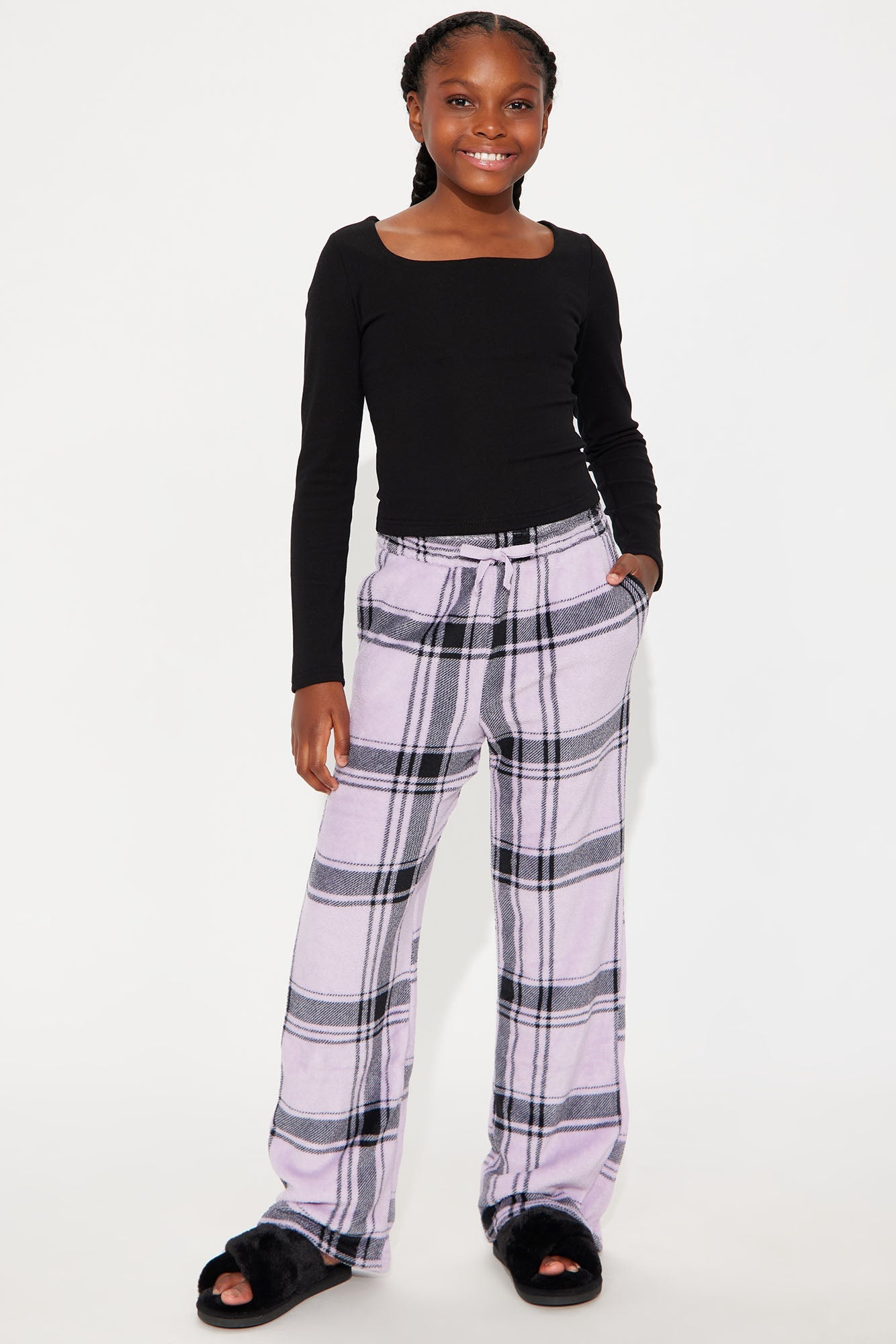 Mini Relax And Chill Plush Pant - Lavender