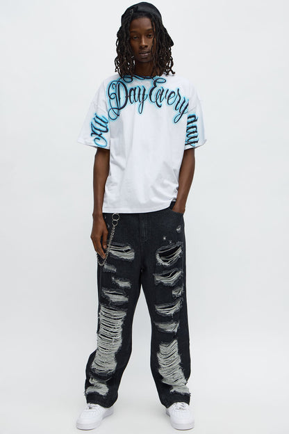 All Day Everyday Oversized Short Sleeve Tee - Off White