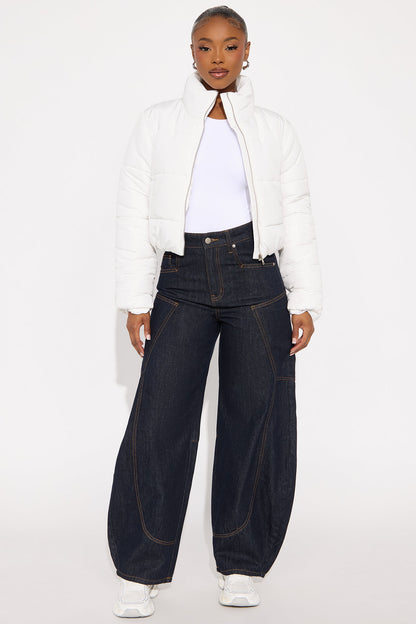 Denice Faux Fur Jacket - Ivory