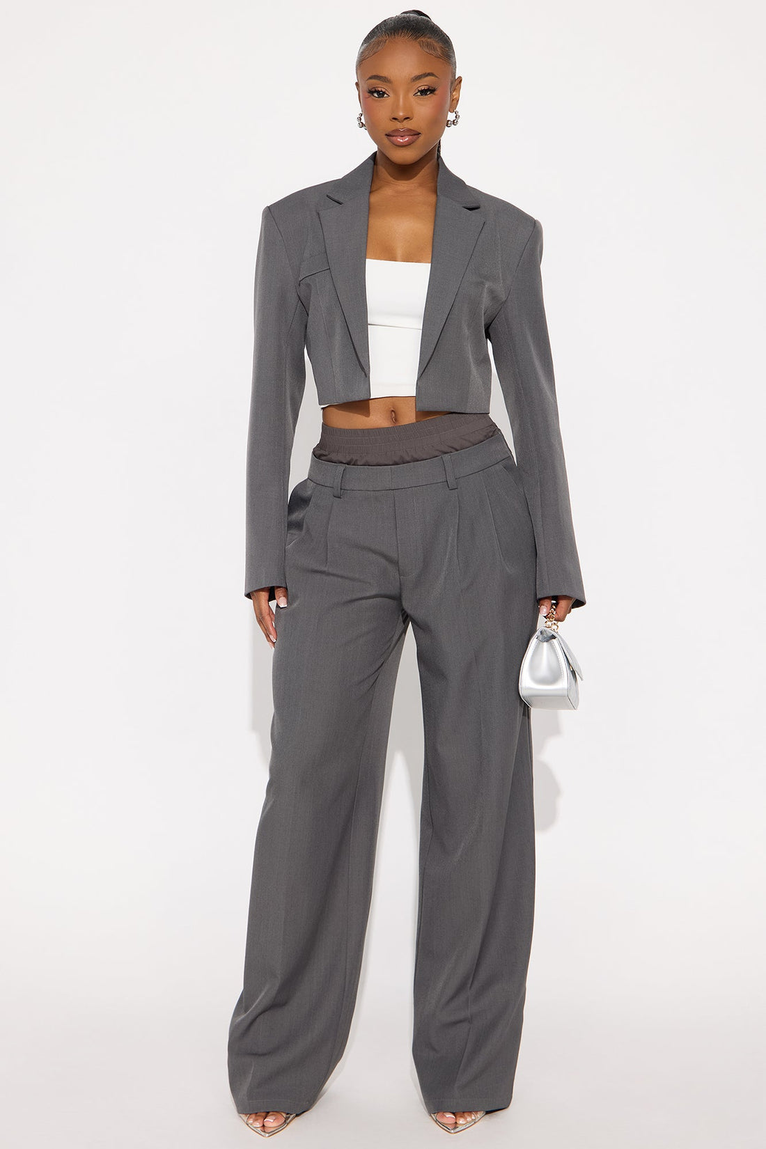 Suit &amp; Slay Blazer Pant Set - Charcoal