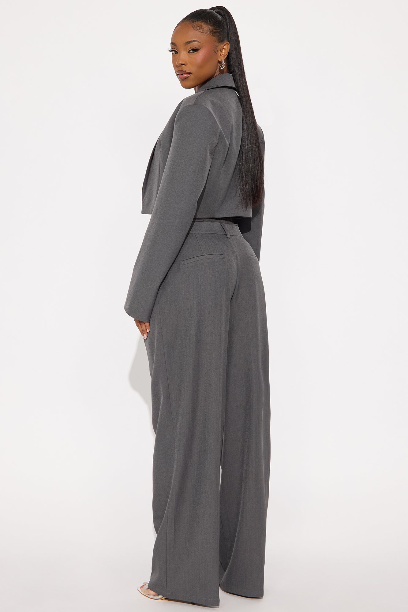 Suit &amp; Slay Blazer Pant Set - Charcoal