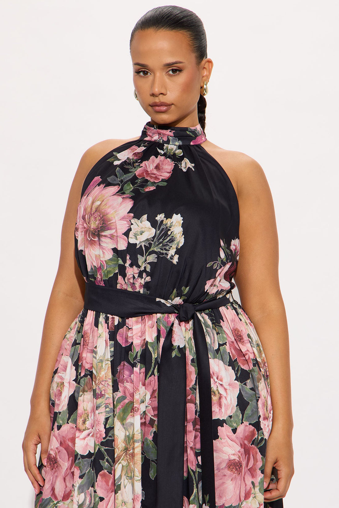 Keep Blushing Floral Maxi Dress - Black/combo