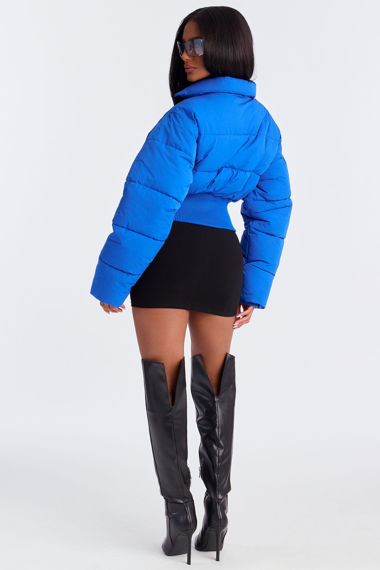 Cold Serve Corset Puffer Jacket - Royal