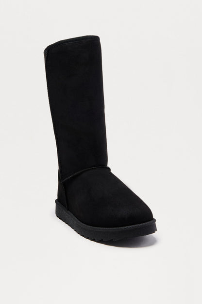 Frossie Faux Suede Boots - Black