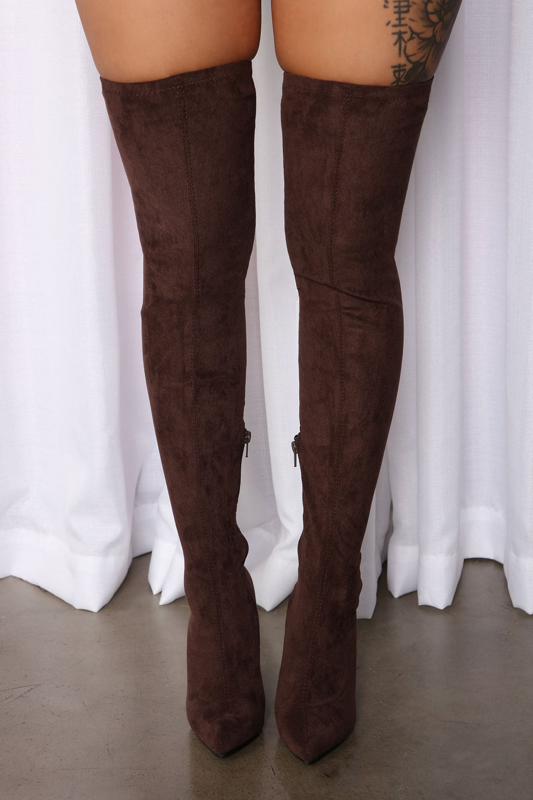 Places To Be Over The Knee Boots - Chocolate