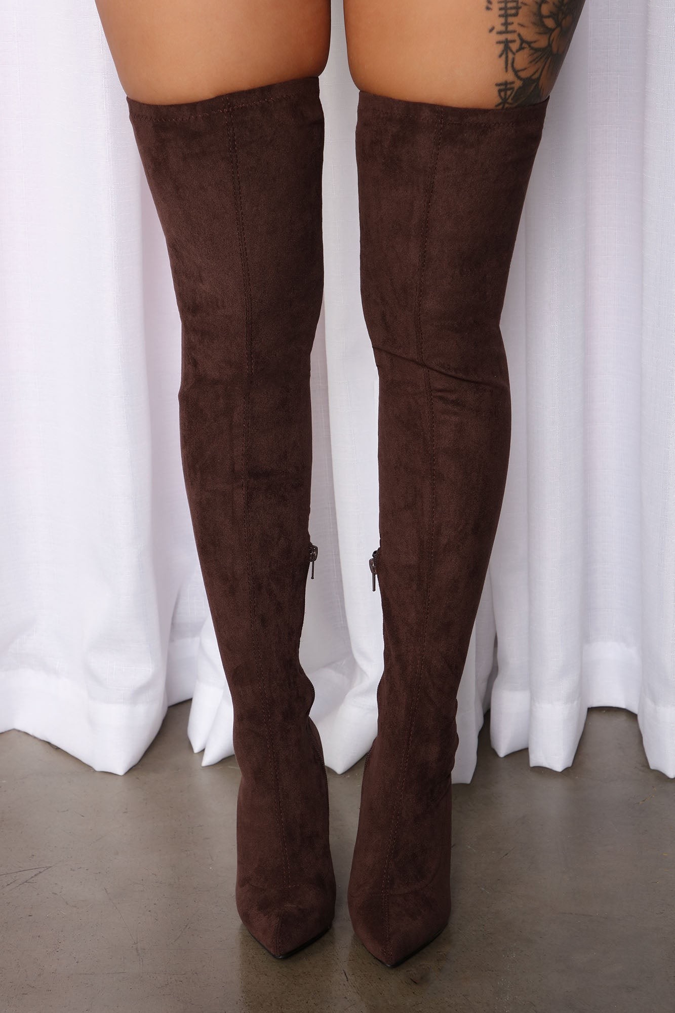 Places To Be Over The Knee Boots - Chocolate