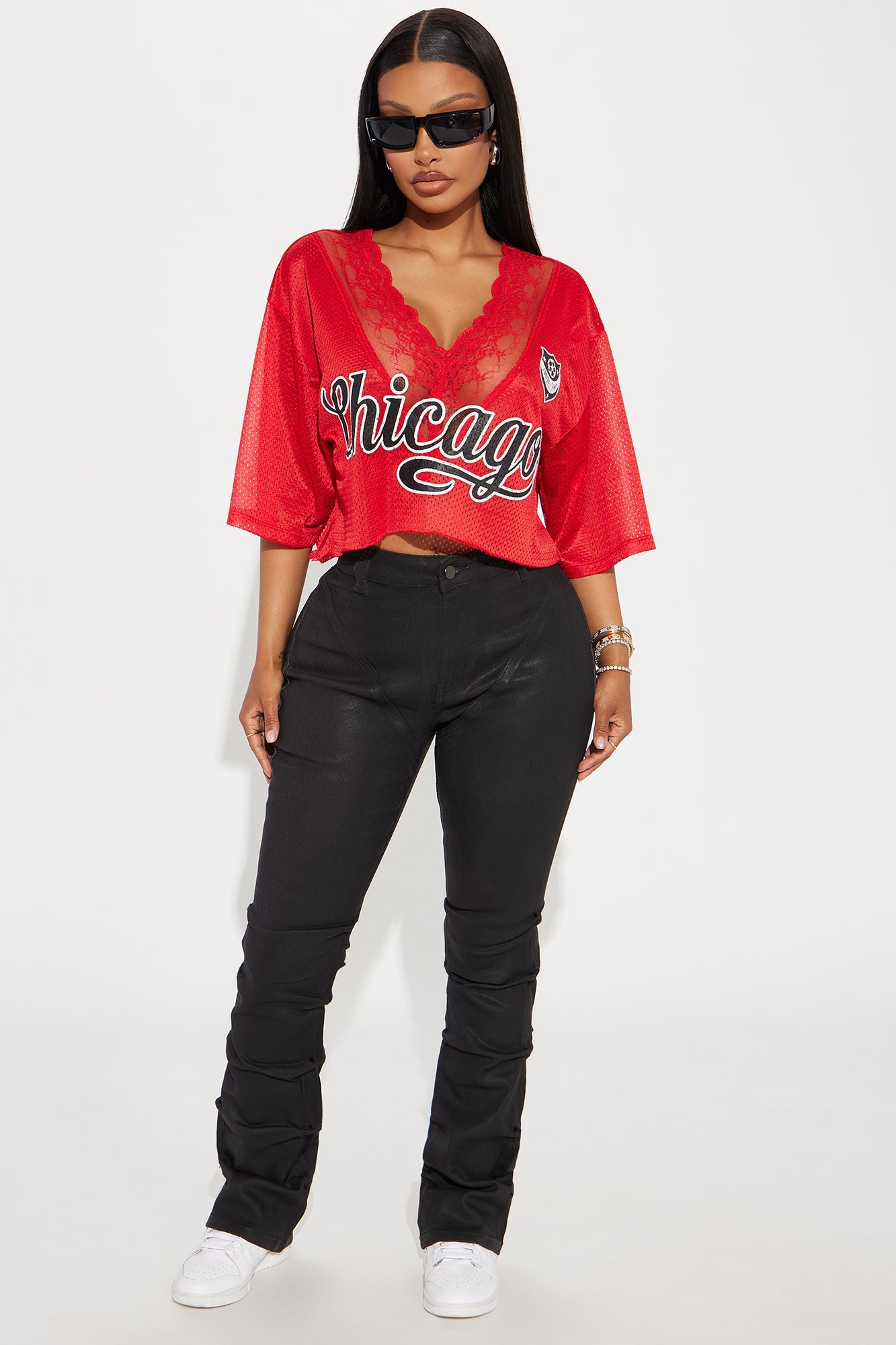 Chi Town Jersey Tee - Red/Black