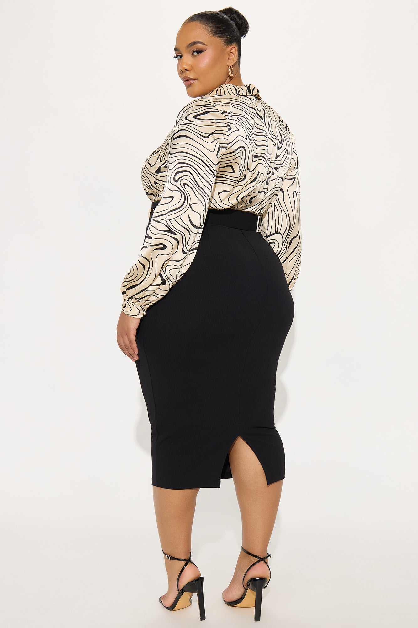 Make It Meet Midi Dress - Black/combo